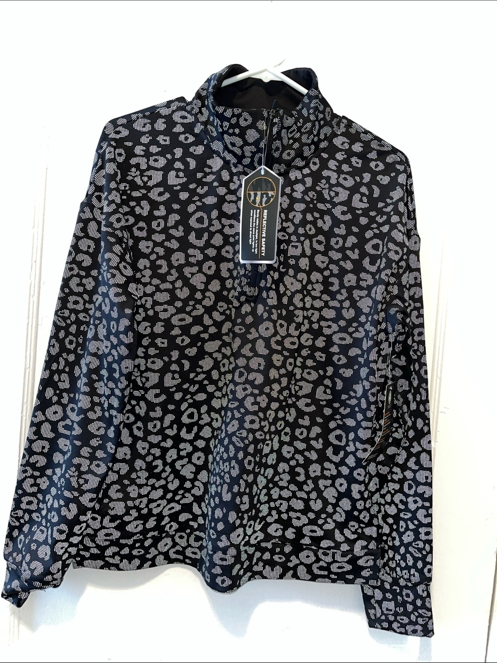 Leopard-Print Black & Gray Bomber Jacket